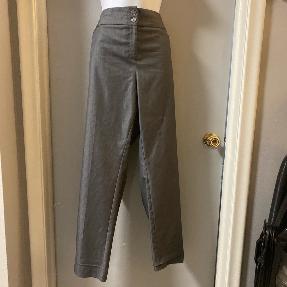 COPY - Robert Lewis sleek gray trousers zip pockets sz M